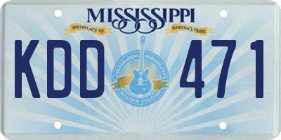 MS license plate KDD471