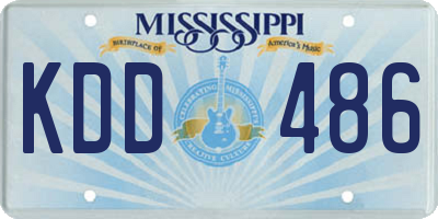 MS license plate KDD486