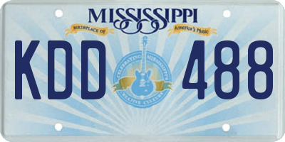 MS license plate KDD488