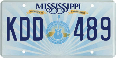 MS license plate KDD489