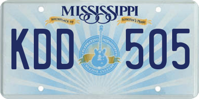 MS license plate KDD505