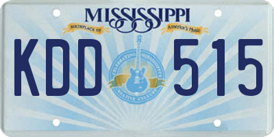 MS license plate KDD515