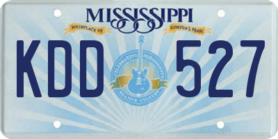 MS license plate KDD527