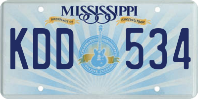 MS license plate KDD534
