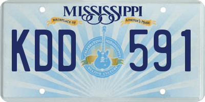 MS license plate KDD591