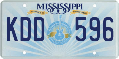 MS license plate KDD596