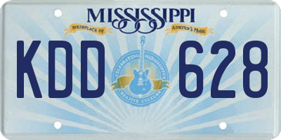 MS license plate KDD628