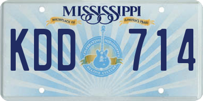 MS license plate KDD714