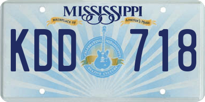 MS license plate KDD718