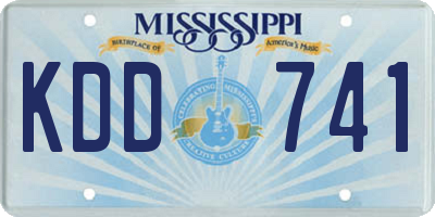 MS license plate KDD741