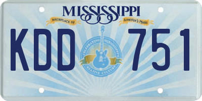 MS license plate KDD751
