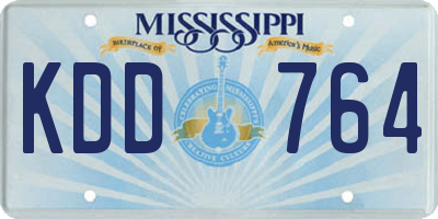 MS license plate KDD764