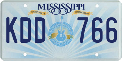 MS license plate KDD766