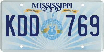 MS license plate KDD769
