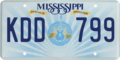 MS license plate KDD799