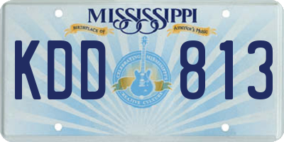 MS license plate KDD813