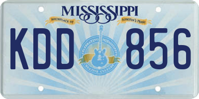 MS license plate KDD856