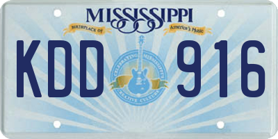 MS license plate KDD916