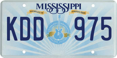 MS license plate KDD975