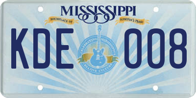 MS license plate KDE008