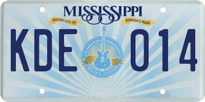 MS license plate KDE014