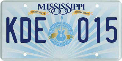MS license plate KDE015