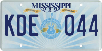 MS license plate KDE044