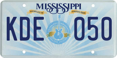 MS license plate KDE050