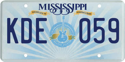 MS license plate KDE059
