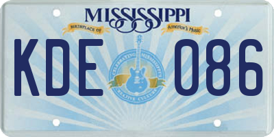 MS license plate KDE086