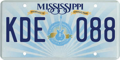 MS license plate KDE088