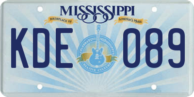 MS license plate KDE089