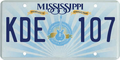 MS license plate KDE107