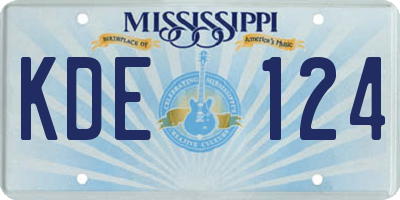 MS license plate KDE124