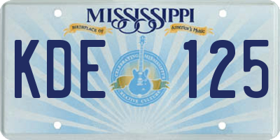 MS license plate KDE125