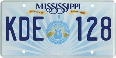 MS license plate KDE128