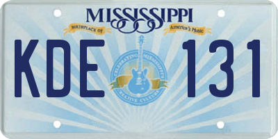 MS license plate KDE131