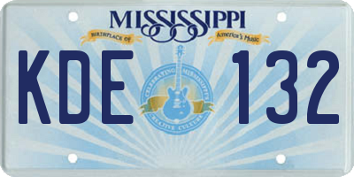 MS license plate KDE132