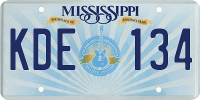 MS license plate KDE134