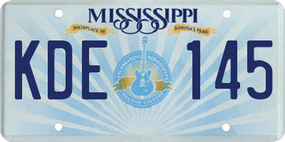 MS license plate KDE145
