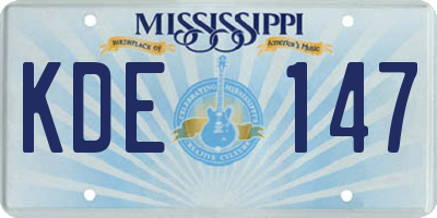MS license plate KDE147