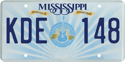 MS license plate KDE148