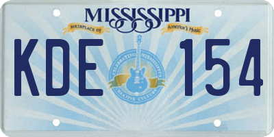 MS license plate KDE154