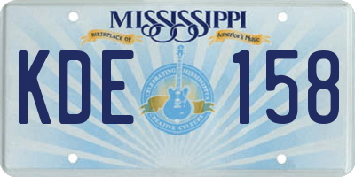 MS license plate KDE158