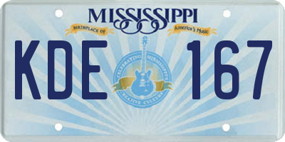 MS license plate KDE167