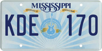 MS license plate KDE170