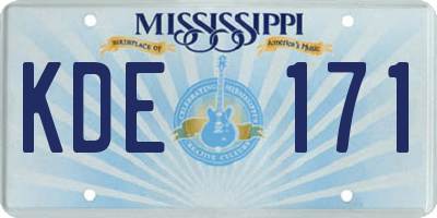 MS license plate KDE171