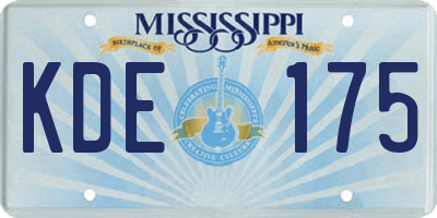 MS license plate KDE175