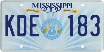 MS license plate KDE183