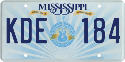 MS license plate KDE184